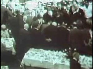 November 22, 1963 - Dallas Trade Mart following the shooting of President John F. Kennedy