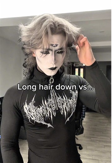 Let’s pretend we didn’t see my hair line 😭 compression shirt from @Breathedivinity code bordox march 24th #goth #gothic