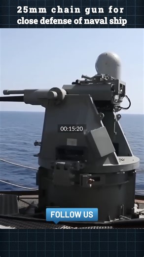 25mm chain gun for close defense of naval ship #military #usarmy #usa | The Air Show