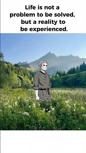 "Life is not a problem to be solved, but a reality to be experienced." Inspirational Quote #life