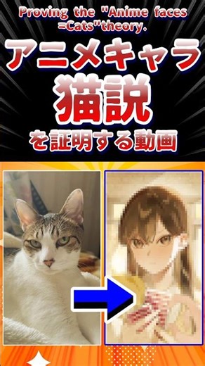 アニメキャラはなぜかわいいのかCat to Anime Character #illustration