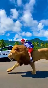 Epic School Commute Riding A Lion On Road Just Like A Movie 🎬This video was produced by Network Media and BlueAxis | Simulated Reality