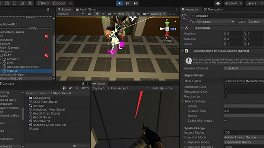 FPS recoil by cinemachine impulse source
