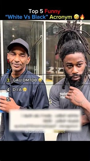 Top 5 Funny White Vs Black Acronym (Black Acronyms That Broke The Internet!) 🤣💀