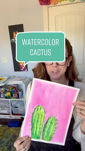 Watercolor Painting Tutorial: Cactus Paper Texture