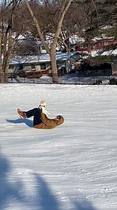 Just a puppy riding a human sled 🤷‍♀️😂 | Tyla