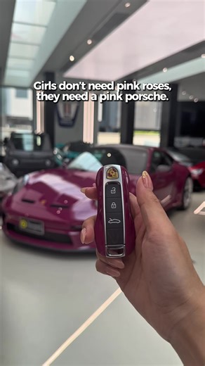 Girls Want Practicality: Pink Porsche Over Pink Roses
