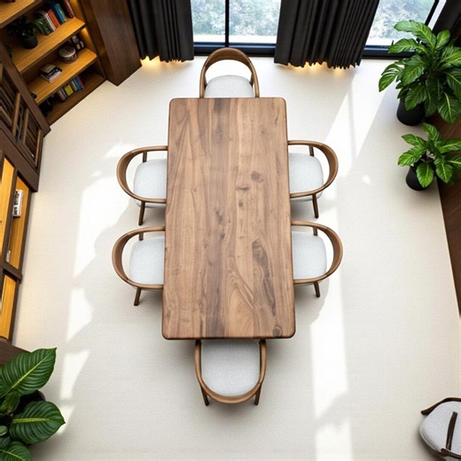 Handcrafted Live Edge Walnut Dining Table: Rustic Modern Design - Etsy