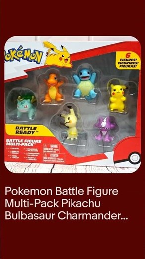 Pokemon Battle Figure Multi-Pack Pikachu Bulbasaur Charmander Squirtle Mimikyu T