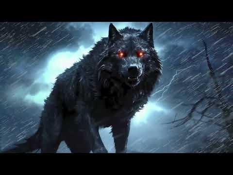 FREE Animated Wolf Background • Lone Wolf in Moonlight • Dark Wolf • Hypnotic Night Loop