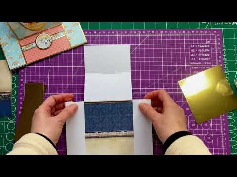 Create a Fun Fold Easel Card with Hunkydorys Dapper Dogs.