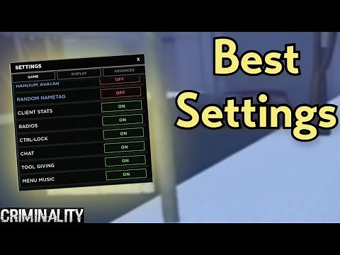 Criminality settings for dummies.