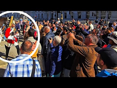 Incident Today at Horse Guards 🫣 Tripped in Front of the King's Guard in London