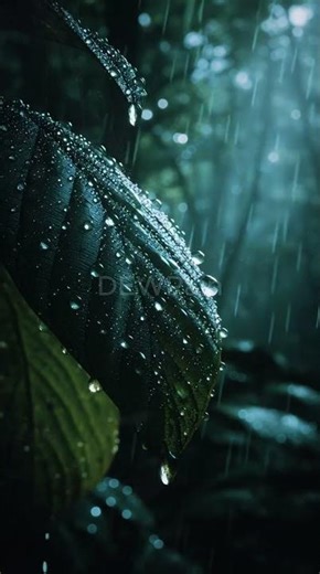 Your Relaxing Escape: Stunning Green Rainforest Leaf & Jungle Vibes 🌳