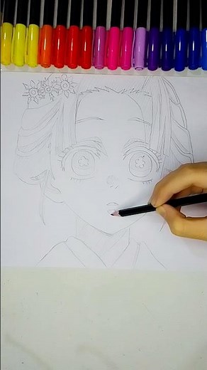 How to draw Koyuki face 🥺🩷 | from Demon Slayer #art #kimetsunoyaiba #koyuki