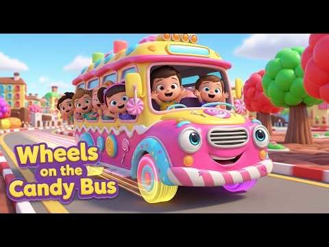 Wheels on the Candy Bus 🍭🚌 | Fun Candy Bus Song for Kids | Nursery Rhymes & Baby Songs