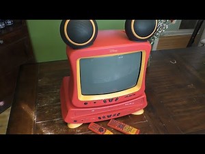 Disney Mickey Mouse CRT TV with VHS & DVD Combo