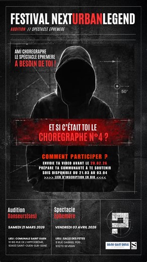 NextUrban-Legend on Instagram: "Chèrs chorégraphes ... 🚨 Travail : rémunéré ‼️ Cette année, nous souhaitions vous mettre d’avantage en valeur, pour se faire, nous ouvrons une 4e place de chorégraphe dans notre line up des spectacles éphémères. Le principe est simple envoie une vidéo d’une de tes chorégraphies de 45 secondes à 1 minutes et avec 5 danseurs minimum. Nous sélectionnerons ensuite 5 à 6 vidéos qui seront soumis au vote sur Instagram. Le chorégraphe ayant le plus de like sera le 4eme 