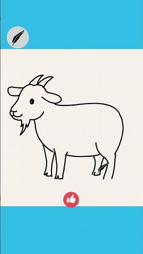 How to Draw a Stylized Goat Easy and Simple Beginner Drawing #lidoartworks s