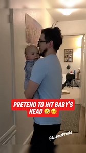 Pretend to hit baby head ! Try to not laugh 🤣🤣 #prank #funny #scareprank #funnyprank #funnyvideos #scarecam #funnymoment #fail #scare #troll #fyp #baby #funnyprankvideos | All Best Pranks