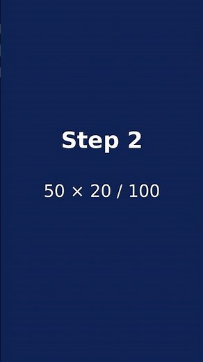 #DreamTrackAI What is 20% of 50? Easy Math Trick | Math Daily Dose
