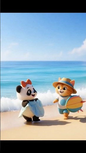 Nami & Nori Go to the Beach — Sudden Thunderstorm Surprise #cute #nami #funny #nori
