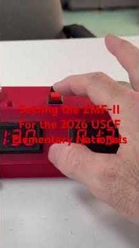 Setting the ZMF-II for the 2026 USCF Elementary Nationals