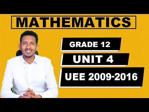 UEE (2009–2016) Grade 12 Math Unit 4: Introduction to Linear Programming