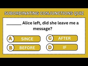 Subordinating Conjunction Quiz:English Grammar Quiz #englishgrammar #english #challenge 2
