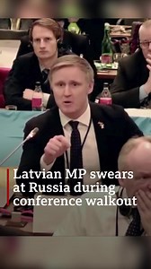 362K views · 7.9K reactions | Latvian MP Rihards Kols swore at a Russian delegate at a parliamentary session of a European security body in Vienna. | BBC News | Facebook