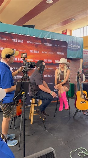 1K views · 308 reactions | So much fun today getting to perform at @statefairoftx and talk with @cbstv to promote @theroadcbs 勺 thanks for having me!! #realcountrymusic #countrymusic #countryradio #newmusic #americanhatcompany #theroad | Billie Jo | Facebook