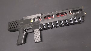 Testing the first magnetic pistol in the world