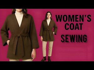 Super Easy No-Pattern✂️ | Sewing One-Piece Oversized Coat With Pockets!✅️