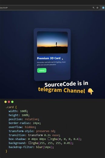 Premium 3D Interactive Card UI 🔥 | HTML CSS JS + Three.js #webdesign #coding