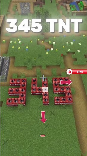 Minecraft TNT Explosion 💥 345 TNT Destroyed Everything! #Minecraft #tnt #minecraft #gaming #games