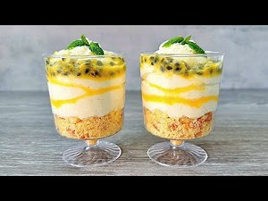 Passion Fruit Dessert Cups - No bake dessert. Easy and Yummy!