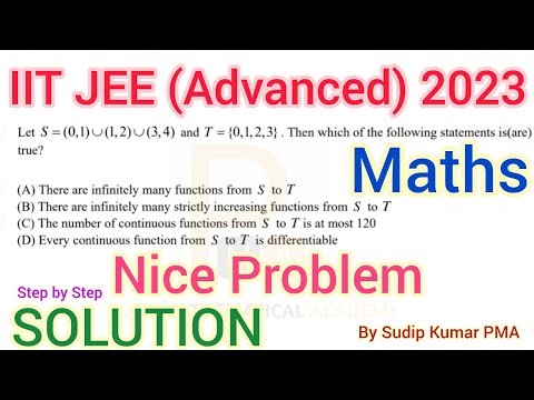 IIT JEE Advanced 2023 Mathematics Solution | Paper 01 Solution | Section A Q.No 01 | Jee Maths 2023