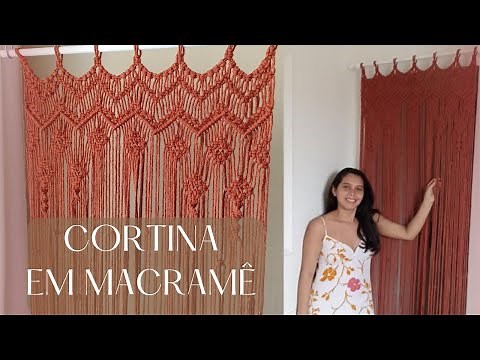 COMO FAZER CORTINA DE MACRAMÊ| TUTORIAL CORTINA EM MACRAMÊ DIY Idyane
