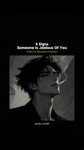 Psycho Mind on Instagram: "Read This carefully ↓ Follow For More Psychology Reels.. 5 Signs Someone Is Jealous Of You 1. Compliments with a twist – They praise you but add a jab. Example: “You did great… for someone like you.” 2. Downplay your success – They make achievements sound smaller. Example: “It’s just luck, right?” 3. Imitate without credit – They copy but act like it’s theirs. Example: Wearing the style you started without mentioning you. 4. Smile hides envy – Their face changes fast w