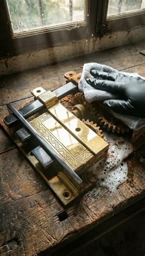Spray ASMR: Melting 500-Year-Old Iron Rust off a Hidden Mechanism #asmr #asmrcleaning#rustremoval