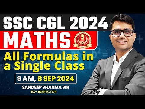 SSC CGL 2024 | Maths | All Formula's in a single Class | By Sandeep Sharma sir #maths #formula