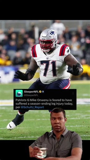 New England will be without G Mike Onwenu for the foreseeable future after he broke his ankle kn today's win over Pittsburgh. #newenglandpatriots #mikeonwenu #nflinjury #nflweek2 #pittsburghsteelers