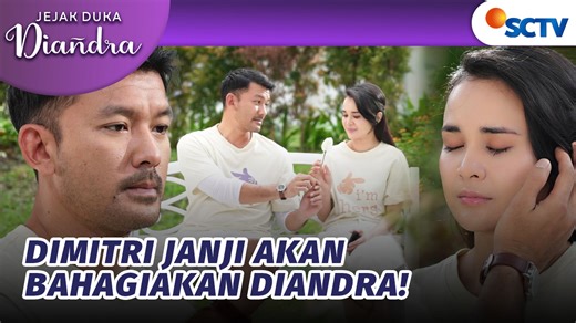 Jejak Duka Diandra Episode 51, tayang 23 Februari 2026. Dimitri menghibur kesedihan Diandra di taman rumah sakit. Dimitri bilang kalau Diandra pilih dia, dia akan selalu membahagiakan Diandra setiap harisetiap detik. Diandra mulai tersentuh dengan sikap Dimitri. Saksikan sinetron SCTV Jejak Duka Diandra setiap hari pukul 21.30 WIB bersama Michelle Ziudith, Rio Dewanto, Baiti Syaghaf, Bizael Tanasale, Yoelitta Palar, Billy Boedjanger, Dominique Sanda, Ira Wibowo. #SCTVSinetron #JejakDukaDiandraSC