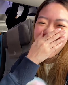 This daughter and her dad couldn't help but celeberate that the middle seat was free 🤣 | Lessons Learned In Life