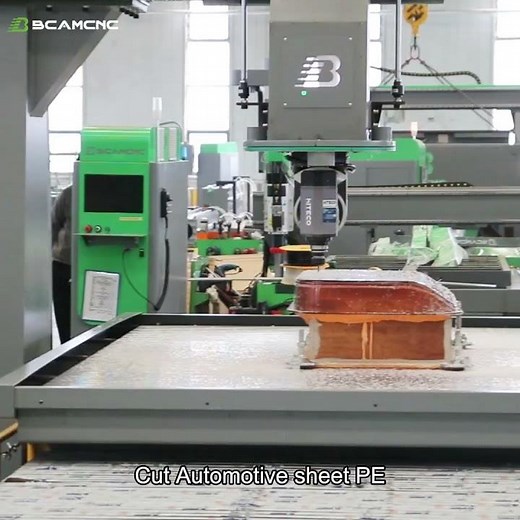 Greek Customer's 5-Axis CNC Router PE Sheet Cutting Demo #5Axis #Automotive