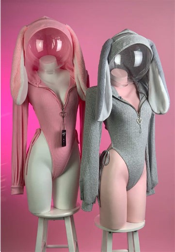 pink&grey#koruraclub #cosplay #bunnysuit #fyp #anime | bunny suit