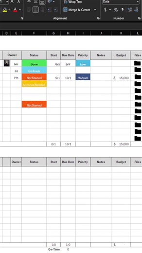 🆓 Free template. Monday.com in a spreadsheet. Use the free project template to track projects