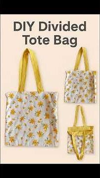 DIY Divided Tote Bag 🧵 | Easy Sewing Tutorial with Compartments #shorts