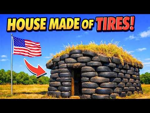 AI Technology Exposed: How We Built a Luxury House from 2,000 Recycled Tires - Inside the USA