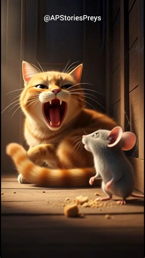 A Hungry Cat Attacks The Mouse! #cat #mouse #aistory